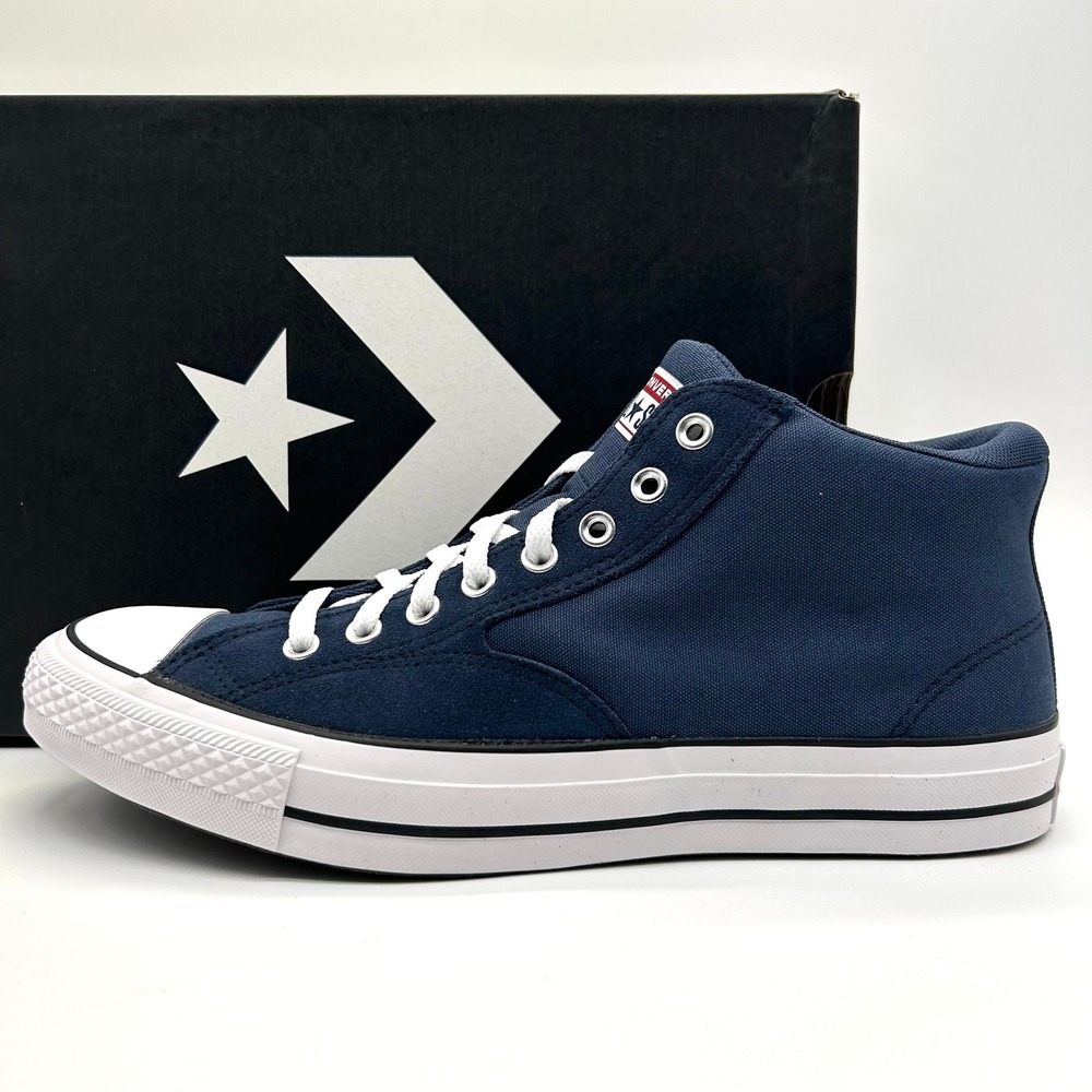 Converse CTAS Malden Street Mid Shoes Mens 12 Navy Blue Sneakers Canvas Skater